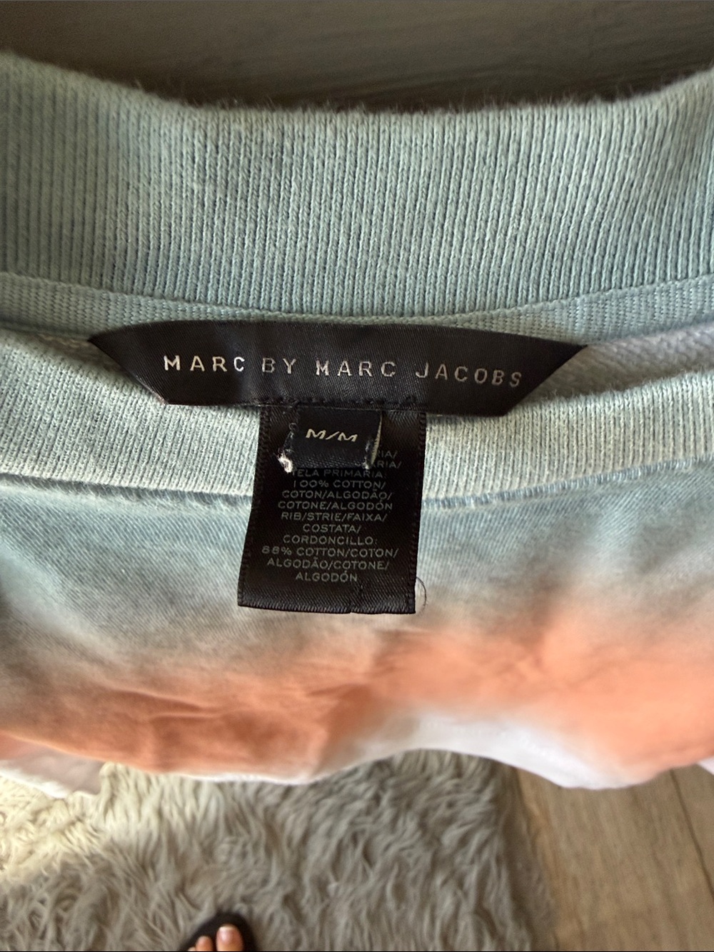 Marc By Marc Jacobs Blue to Peach Ombre Pullover Sweatshirt - Picture 2 of 7
